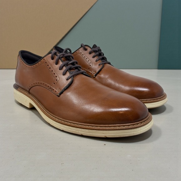 Cole Haan Grand 360 Mens Size 13 British Tan Leather Wingtip Derby Shoes C34125